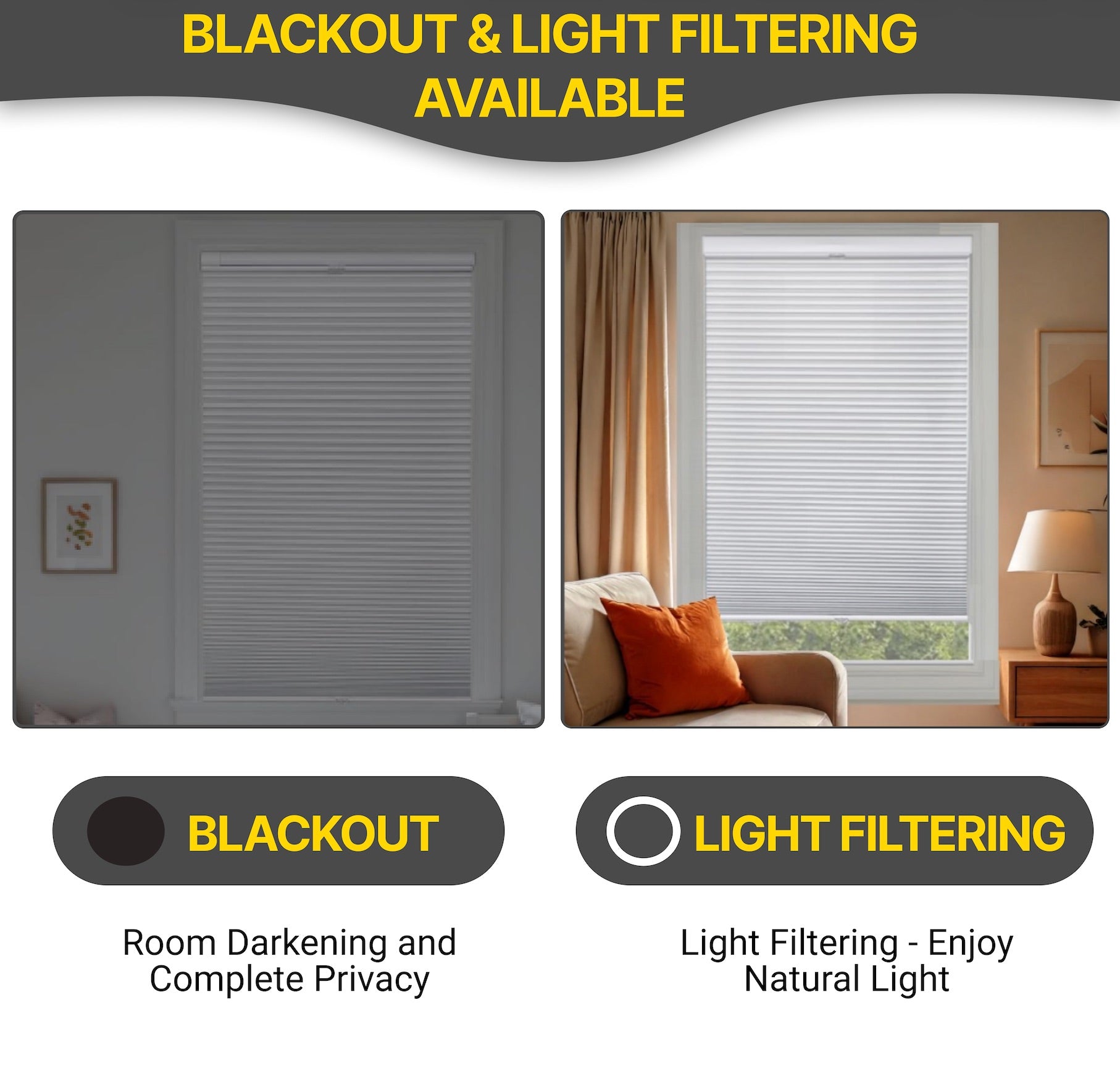 Premium British Made to Measure Blackout No Drill Blinds for Windows & Doors – Honeycomb Cellular Stick Fit Blinds | Easy Fit Adhesive – Thermal, Cordless, UK Made & Child Safe
